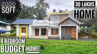 4 BEDROOM BUDGET HOUSE BUILT FOR 30 LAKHS | 2000 SQFT BUDGET HOUSE DESIGN