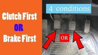 Clutch First or Brake First In a Manual Car || Learn To Apply Brake In a Car