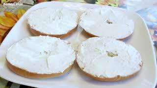 Bagel Cream Cheese (Bagel Recipe) - Hot Bagels w/ Cream Cheese - Bagel Breakfast Ideas - Homeycircle