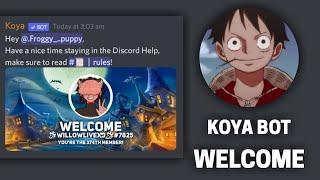 Welcome image discord | Koya bot | Discord Help