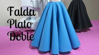 Falda doble circular larga