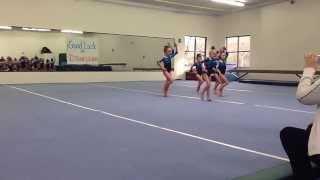 TRICKS Folsom Power TeamGym Level 2 " Zebra Divas" FLOOR Routine, Jan 2015