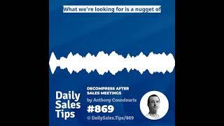 869: Decompress After Sales Meetings - Anthony Coundouris