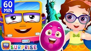 Wheels On The Bus - New York City + More ChuChu TV Surprise Eggs Learning Videos For Kids