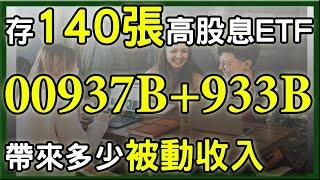 降息啟動，存了140張00937B加00933B為生活帶來多少被動收入?