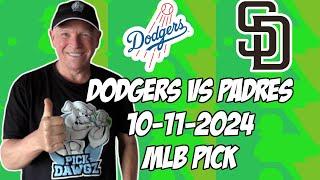 Los Angeles Dodgers vs San Diego Padres 10/11/24 MLB NLDS Game 5 Pick & Prediction | MLB Betting Tip