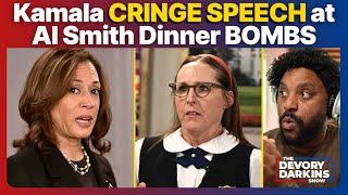 Kamala CRINGE SPEECH At Al Smith Dinner BOMBS