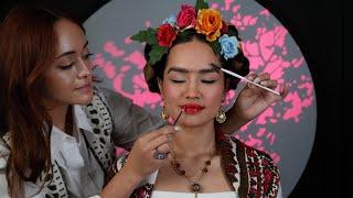 ASMR Masterpiece Transformation: Frida Kahlo | Hairstyling, Makeup + Outfit Finishing Touches