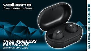 True Wireless Earphones with Charging Case | True Element Series | Volkano