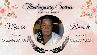 Thanksgiving Service for the Life of Marcia Barnett || September 8, 2024