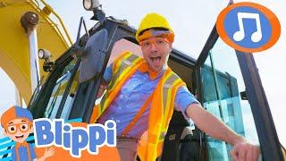 Sing Along to Blippi's Excavator Song! | Blippi Vehicles | Learning Videos for Kids