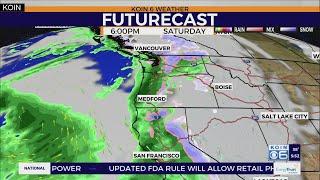 Weather forecast: Coastal wave action; rain and strong east wind for Portland