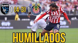 RIDÍCULO / Chivas NO PUDO con el peor equipo de la MLS / Chivas 1-1 San José