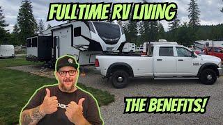 FULLTIME RV LIVING -  LIVING IN A RV HAS ITS BENNEFITS - RV LIVING CAN BE A GREAT EXPERIENCE