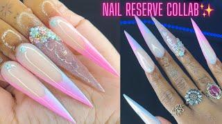 Nail Reserve Gel Polish | Sculpted Stiletto Nails Using Polygel | Ombre with Gel Polish | Nail Forms