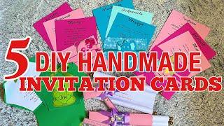 5 Handmade Invitation Cards | Learn how to make Invitation Cards