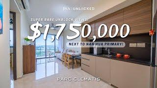 Parc Clematis | SUPER RARE 2+Study with Unblocked Landed View | 1KM to Nan Hua Pri