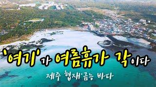 [4k] 협재해수욕장, 금능해수욕장, 비양도 드론영상. 이번 여름휴가 각이다.