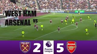 West Ham vs Arsenal 2-5 | 2024 Premier League | Match Highlights