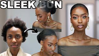 HOW TO : SLEEK LOW BUN ON 4C NATURAL HAIR | FIRST TIME GEL IN YEARS!!!