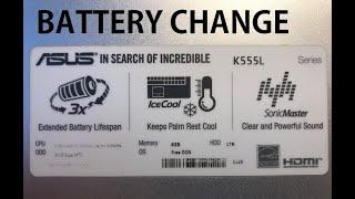 ASUS K555L Series Laptop Battery Change Disassembly Tutorial