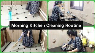 Indian Mom Daily Morning Kitchen Cleaning Routine | How I Clean My Kitchen Everyday#kitchencleaning