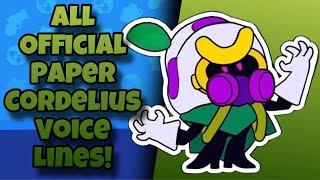 Paper Cordelius Voice Lines | Brawl Stars