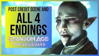 Dragon Age Veilguard: All 4 Endings + Secret Post Credit Scene (4K 60FPS)