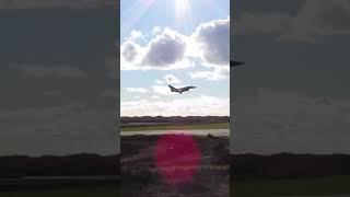 Typhoon coming in for a Practice Diversion to Runway 31 at RAF Valley on Anglesey, North Wales