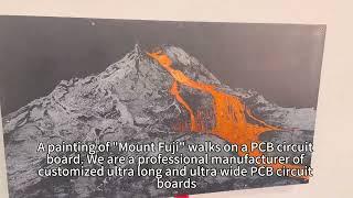 A PCB circuit board with a "Mount Fuji" painting#led #pcb #PCB circuit board#Circuit Board#hologram