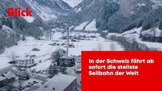 Weltrekord - Am Schilthorn fährt ab sofort die steilste Seilbahn der Welt