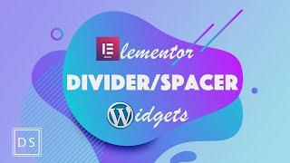 Elementor Spacer & Divider widgets - Create cool patterns or shapes easily