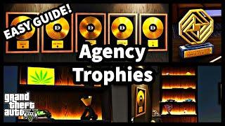 How to get the Agency Office trophies and trinkets | GTA V Online Easy Guide