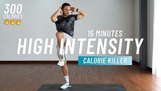 15 MIN FULL BODY CARDIO HIIT - No Equipment, No Repeat, Calorie Killer Workout