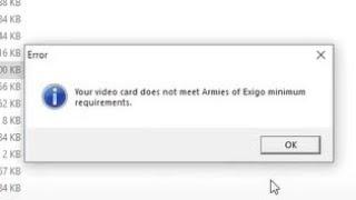 Как исправить ошибку "Ваша видеокарта не соответствует минимальным требованиям" Armies of Exigo