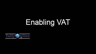 Enabling VAT and Setting Tax Rate at Company Level in Tally ERP 9 Version 5