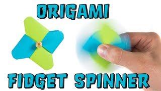 How To Make a Paper Fidget Spinner- EASY step by step Origami Fidget Spinner. Diy No Bearing