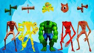 WRONG HEADS 5 SIREN HEAD, SIREN HEAD HULK, SIREN CARTOON CAT, SIREN IVI 999 GOLD, SIREN MEAT GRINDER