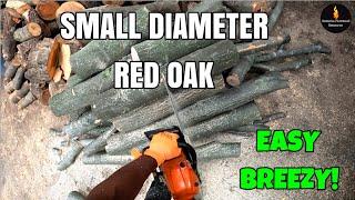 SMALL DIAMETER RED OAK #FIREWOOD