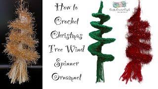 How to Crochet Christmas Tree Wind Spinner Ornament | Beginner Friendly Tutorial