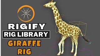 Create Giraffe Animal RIG with Rigify Rig Library in Blender | Rigify Animal Rig