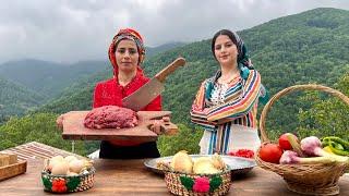 Potato & Mince Meat Turned to Meatballs in Village  IRAN Rural Life in Mountain