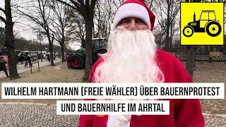 18.12.2023 #Berlin Azubi Wilhelm Hartmann (Freie Wähler) über Bauernprotest & Bauern-Hilfe im Ahrtal