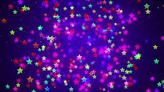 Ten-hours relaxing screensaver with Abstract Background with nice multicolor flying stars