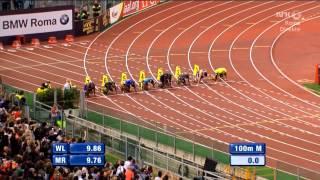 Justin Gatlin Beats Usain Bolt 100M Rome Diamond League 2013