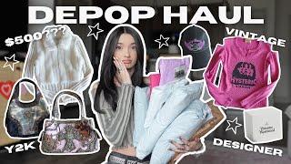 Depop Haul Unboxing + Try On (I spent $500 oops) 