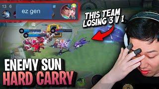 Enemy Sun and Zilong destroyed the game  | Mobile Legends solo rank