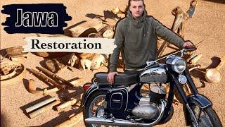 Restoration Old Motocycle Jawa from 1960 Sport - model 250