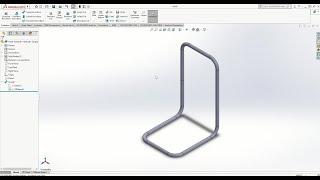 SolidWorks How to - 3D Sketch and Swept boss base to create bent steel  tube framework