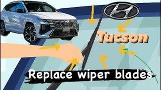 How to replace wiper blades on a Hyundai Tucson ? Step by step demonstration